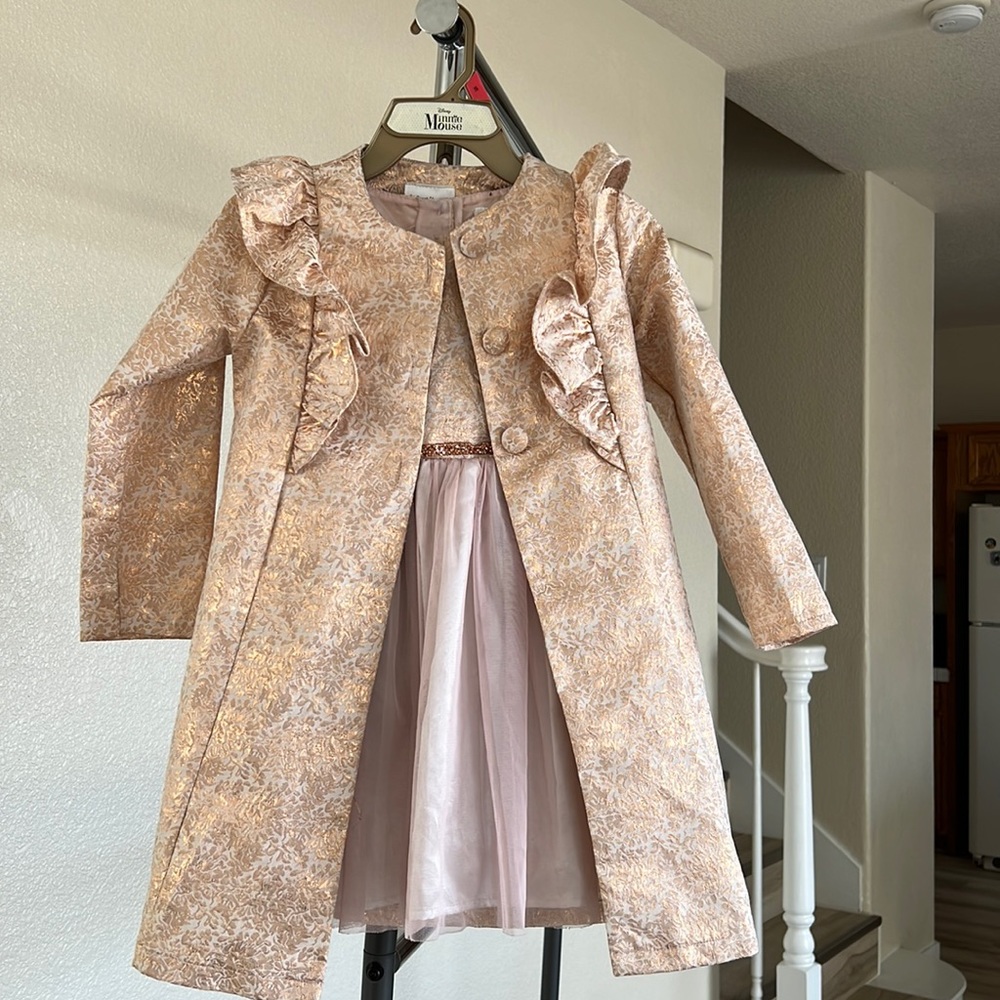 Formal girls dress with coat
